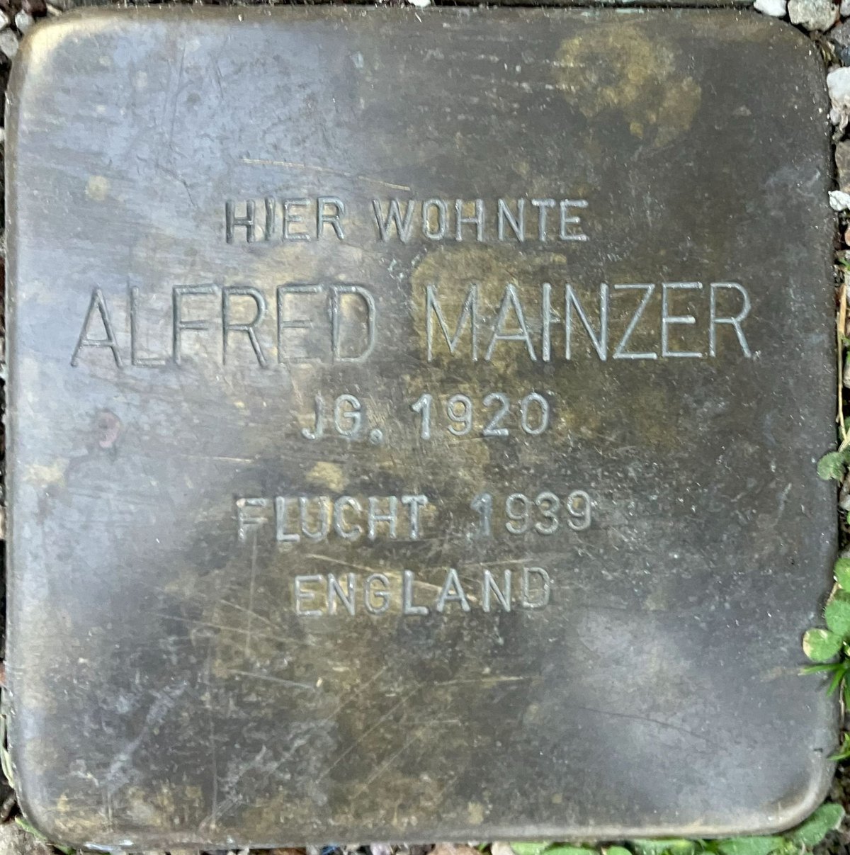 Stolperstein dedicated to Alfred Mainzer in Baden-Baden, Germany