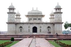 Close-up view of Baby Taj, a monument under Archaeological Survey of India