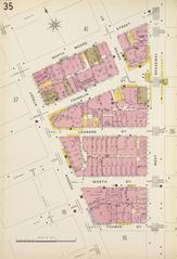 Plate 35 from Insurance Maps of New York City Borough of Manhattan, Volume One, published by Sanborn Map Company in 1905