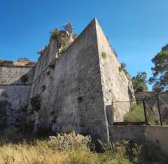 Frontal view of one of the bastions of Castel Gonzaga