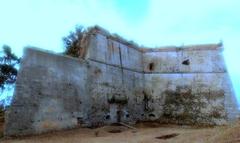 Forte Gonzaga fortress in Messina, Italy overlooking the sea