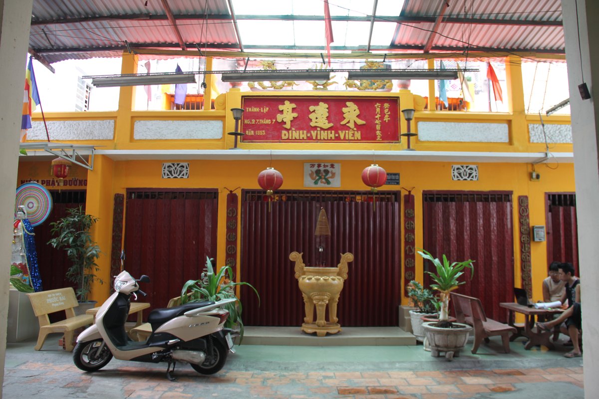 A traditional building in Cholon area, Ho Chi Minh City, Vietnam