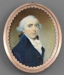 Portrait of Jan Cornelis van den Heuvel painted by Walter Robertson in 1794, miniature watercolor on ivory