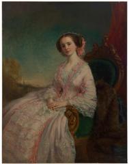 Portrait of Caroline Slidell Perry, daughter of Matthew C. Perry, painted circa 1860