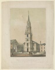 Christ Church in Boston with first ring of bells cast for North America, erected in 1723