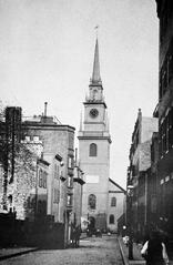 Old North Church in Boston Massachusetts with historic architecture