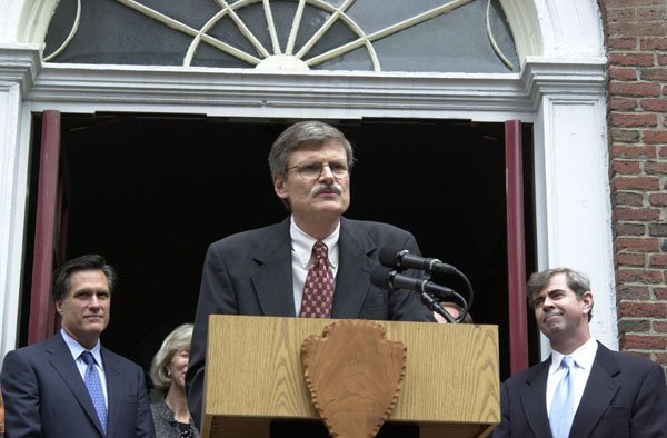 Ceremony at Old North Church in Boston with Massachusetts Governor Mitt Romney and Secretary Gale Norton