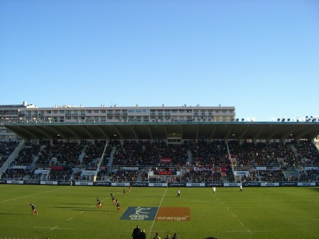 Stade Mayol rugby stadium in Toulon with seating and field