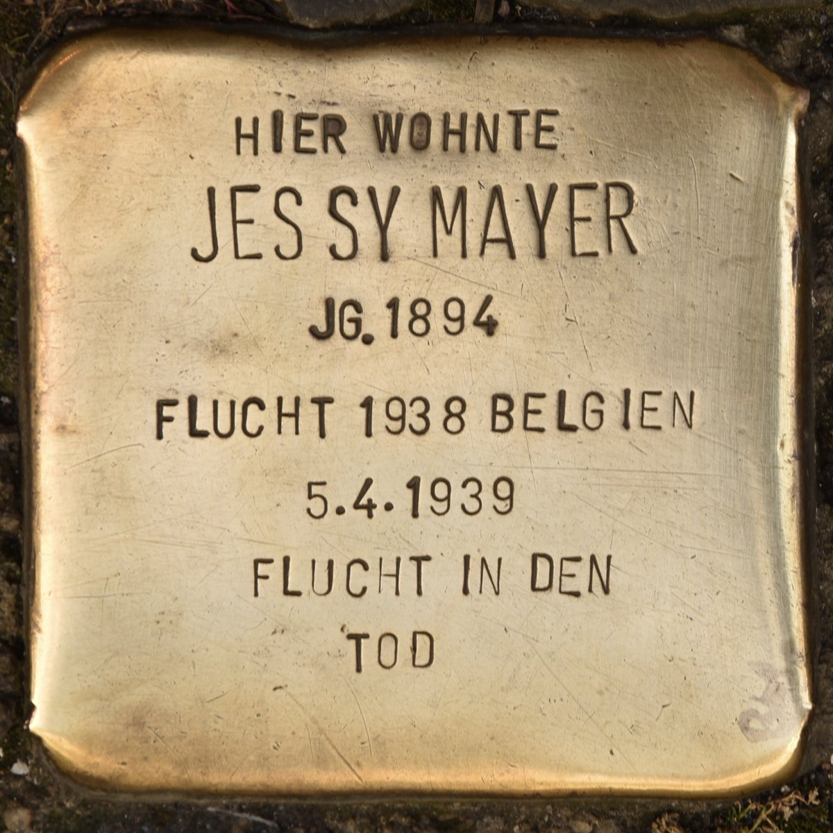 Stolperstein memorial stone dedicated to Jessy Mayer located in Freiburg Im Breisgau, Germany