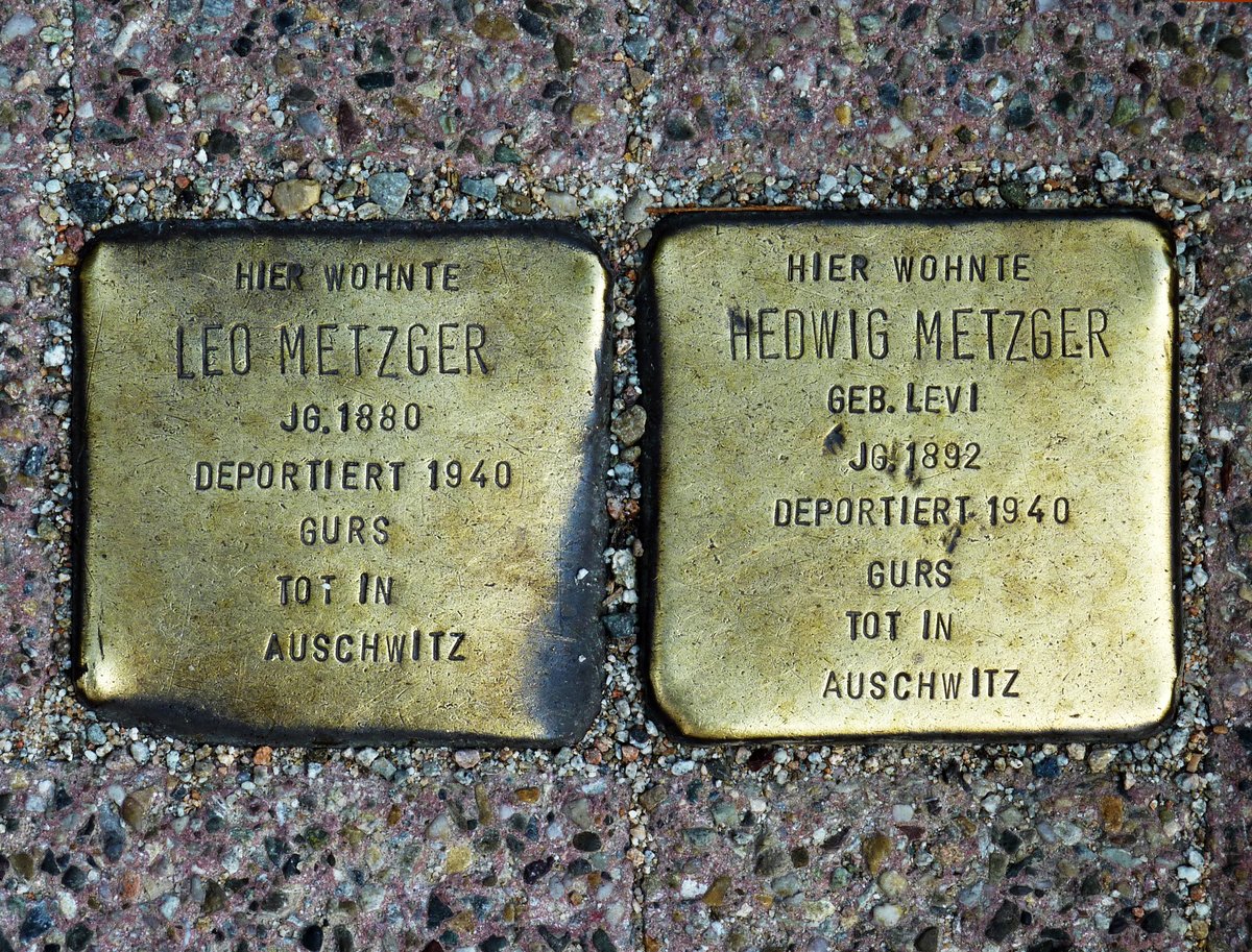 Stolperstein dedicated to Leo Metzger in Freiburg Im Breisgau, Germany