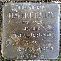 Stolperstein Dedicated To Blandine Müller