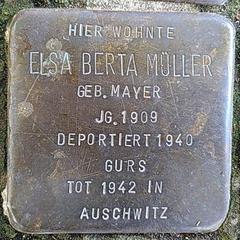 Stolperstein Dedicated To Elsa Berta Müller