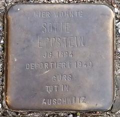 Stolperstein Dedicated To Sofie Eppstein