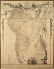 Detailed geographical map of South America from 1775 by Juan De La Cruz Cano y Olmedilla