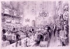Popular banquet for Catalan volunteers of the African War at the Frontón Central in Madrid, November 1905