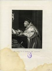 Engraving of Saint Thomas Aquinas by Manuel Peleguer, 1823
