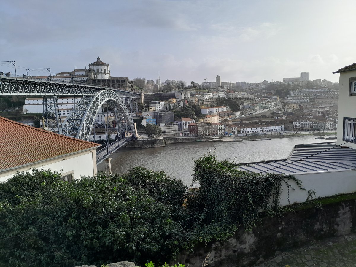 Dom Luís I Bridge over Douro River in Porto Portugal