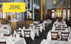 Interior view of Restaurant La Florida in Havana showing tables and chairs