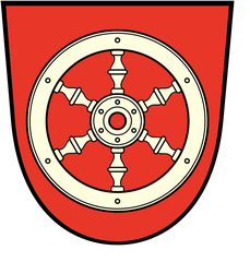Coat of arms of Frankfurt-Höchst with color and detail errors