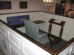 Historic wooden pew of George Washington in St. Paul's Chapel New York City