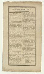 George Washington funeral processions in New York on December 29, 1799
