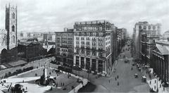Banque d'Hochelaga building in Montreal, 1922, viewed across the square