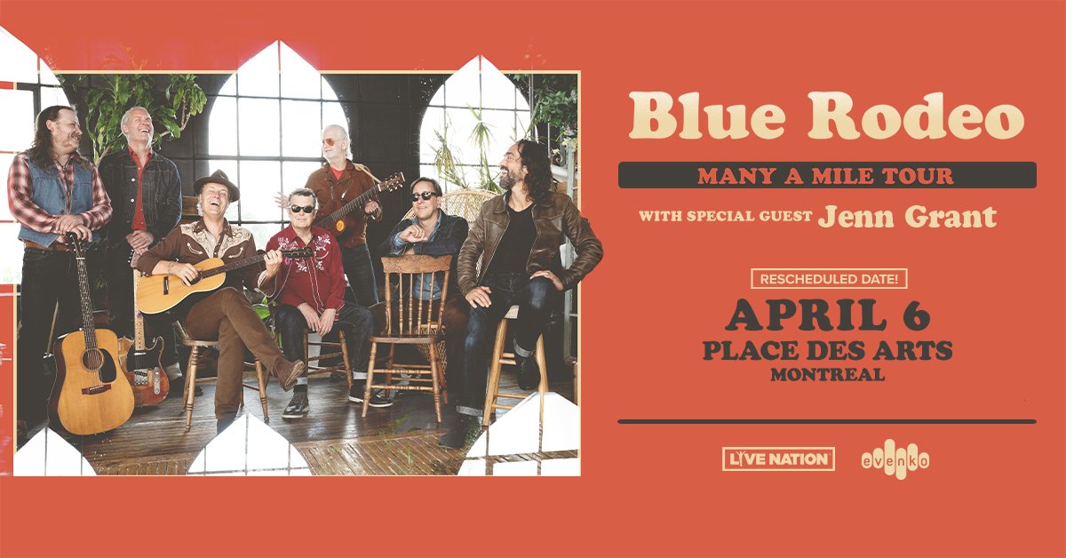 Blue Rodeo band performing live at Place des Arts in Montreal in 2022