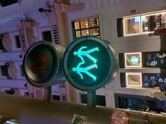 Gay themed pedestrian traffic light at Plaza Espana in Madrid