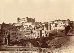 Alcántara Bridge and entrance to Toledo captured by Juan Laurent