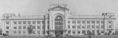 Historic Canadian National Railway station in False Creek Flats Vancouver 1924