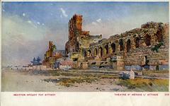 Theatre of Herodes Atticus historic stone amphitheater in Athens