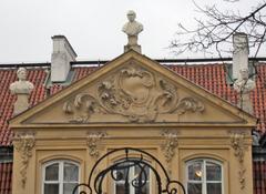 Front view of Palazzo dei Quattro Venti in Warsaw featuring detailed classical architecture