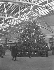 Christmas tree at Windsor Station in Montreal