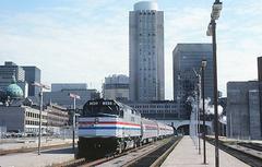 Adirondack train at Montreal Windsor station in August 1982