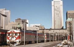 Budd RDC trains of Canadian Pacific at Montreal Windsor station in January 1974
