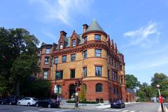 Hooper Mansion at 448 Beacon Street, Boston, Massachusetts, historic brick mansion with classic architectural details