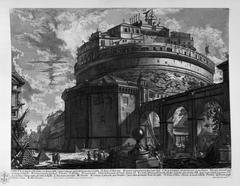Ancient Roman architectural etching by Giovanni Battista Piranesi
