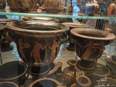 Ancient pottery exhibited at Medelhavsmuseet