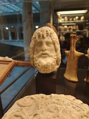 Bearded ancient statue head from Medelhavsmuseet