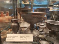 6th-century BC Bucchero pottery from Etruria in Medelhavsmuseet