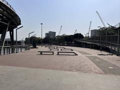 Front space of Hatirjheel Amphitheatre with seating and modern architectural design