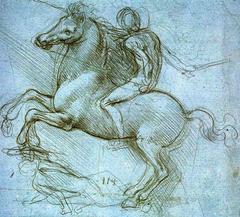 Sketch of the Sforza Monument Study by Leonardo da Vinci