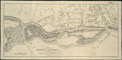 1892 map showing Brookline Land Company estate and nearby Muddy River Valley park improvements