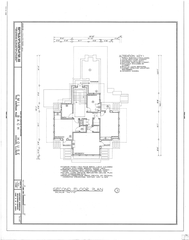 Emil Bach House Chicago architectural drawing detailed view