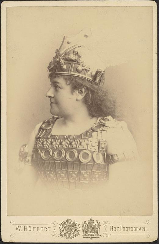 Therese Malten in costume as Brunhilde from Richard Wagner's Ring Cycle at Breslau Opera House 1887