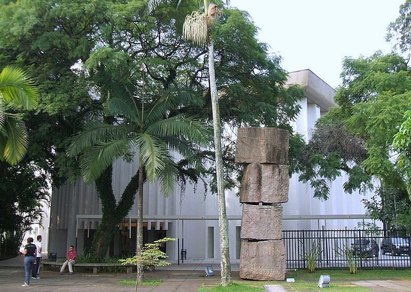 Entrance of Museu da Imagem e do Som at MuBE in São Paulo, Brazil