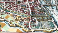 Historical map of Paris 1615 showing Les Tuileries and Porte Montmartre