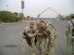 Soldiers of C Company, 52nd Infantry Regiment in the Green Zone, Baghdad on December 13, 2006