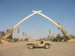 Soldiers from the 151st Signal Battalion conducting communication operations at Baghdad International Airport