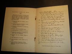 Handwritten maxims by General José de San Martín for his daughter Merceditas